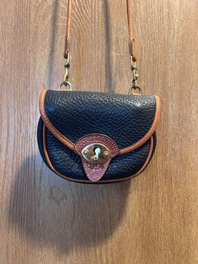 Navy & Brown Dooney & Bourke Mini Crossbody or Belt Bag